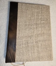 Journal Handmade Defects Leather Rough Paper Blank w/Priors Owner's Name Pencil