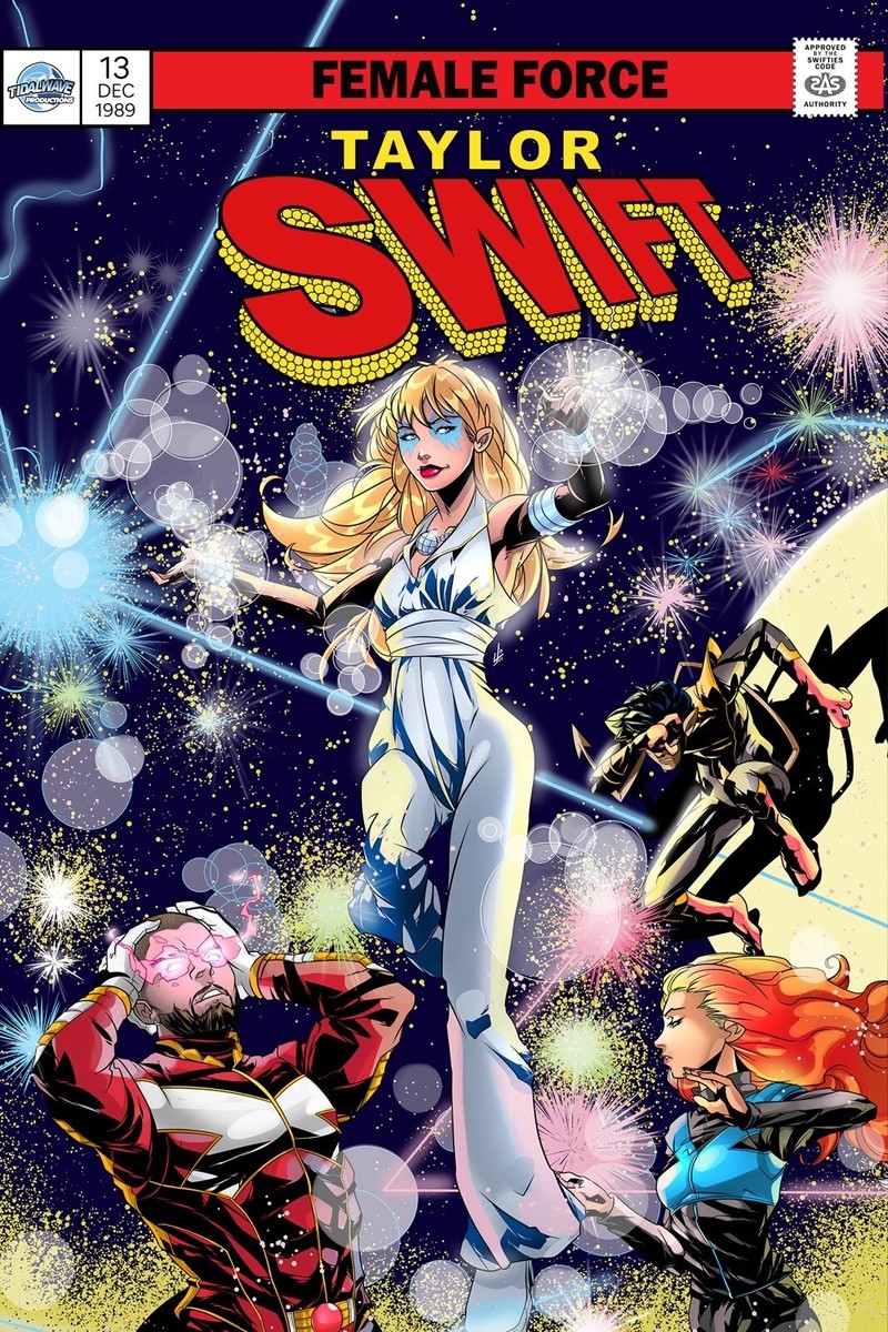 Female Force TAYLOR SWIFT Comic Book X-MEN 130 • DAZZLER Homage