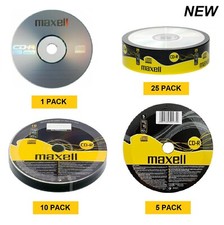 Blank CD Recordable Discs Sleeves Maxell Audio Media CD-R 700MB - 52x - 80min