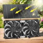 15W 12V Solar Fans IP65 Waterproof Solar Cooling Fan for Outside Inside Shed