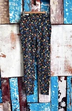 Women's Time And Tru High Rise Stretch Fitted Flowers XSMALL Floral NEW