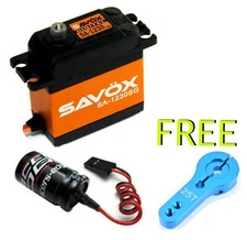 Mega Combo - Savox SA-1230SG Servo + Glitch Buster + Aluminun Horn ARRMA TRAXXAS