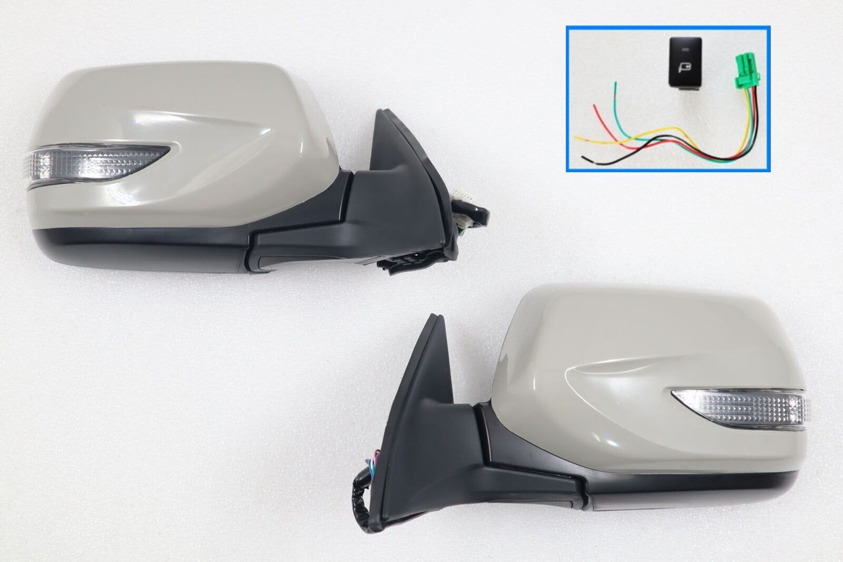 Power Folding LED Signal Side Mirrors For 2010 2011 2012 2013
