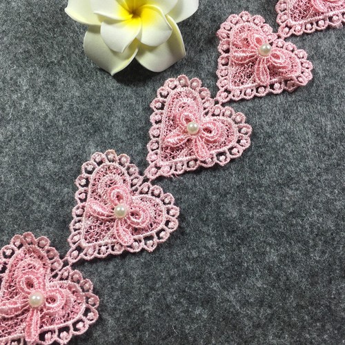 1Yard Lace Heart Ribbon Handmade DIY Garment Clothing Dress Sewing Embellishment - Picture 4 of 10