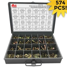 Grade 8 Hex Bolts, Nuts & Washers Assortment Kit COARSE THREAD - 574 Pieces!