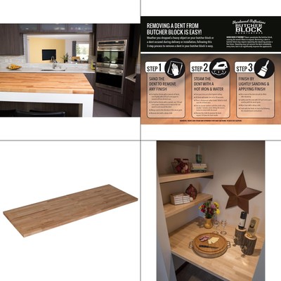 Wood Butcher Block Kitchen Countertop 50 X 25 X 1 5 Cutting Board