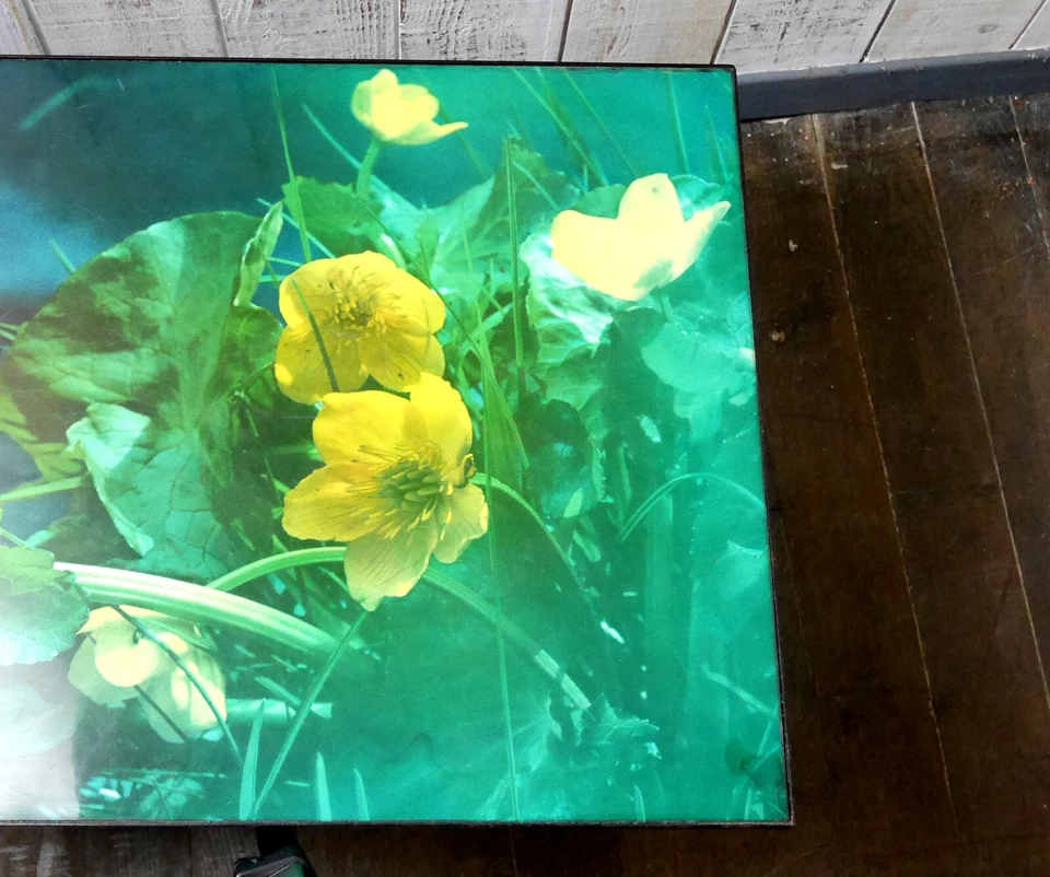 ancienne table basse design 1960 vintage metal - Photo 4/4