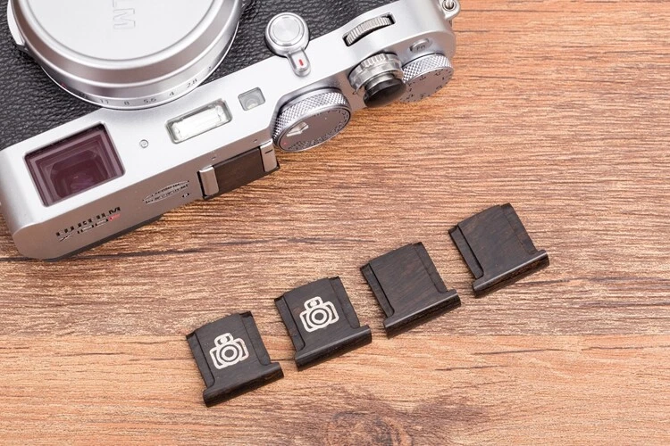 Wood Camera Hot Shoe Cover Shutter Release Button Cap For X100F X100V XT5 XT4 - Image 4 of 4