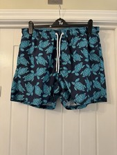 PERFORMANCE ESSENTIALS MENS BLUE QUICK DRY TURTLE SWIM SHORTS UK SIZE 2XL