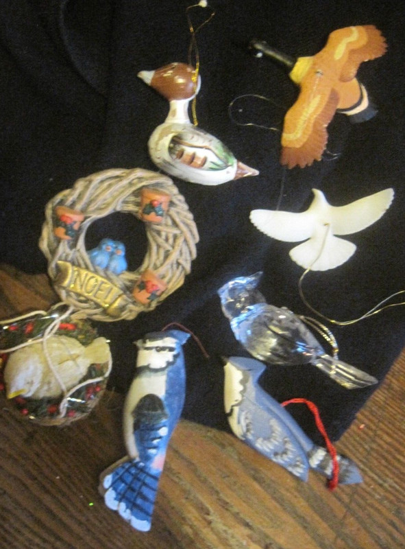 Lot of 8 Vtg Bird Hanging Christmas Ornaments -KURT ADLER/ENESCO