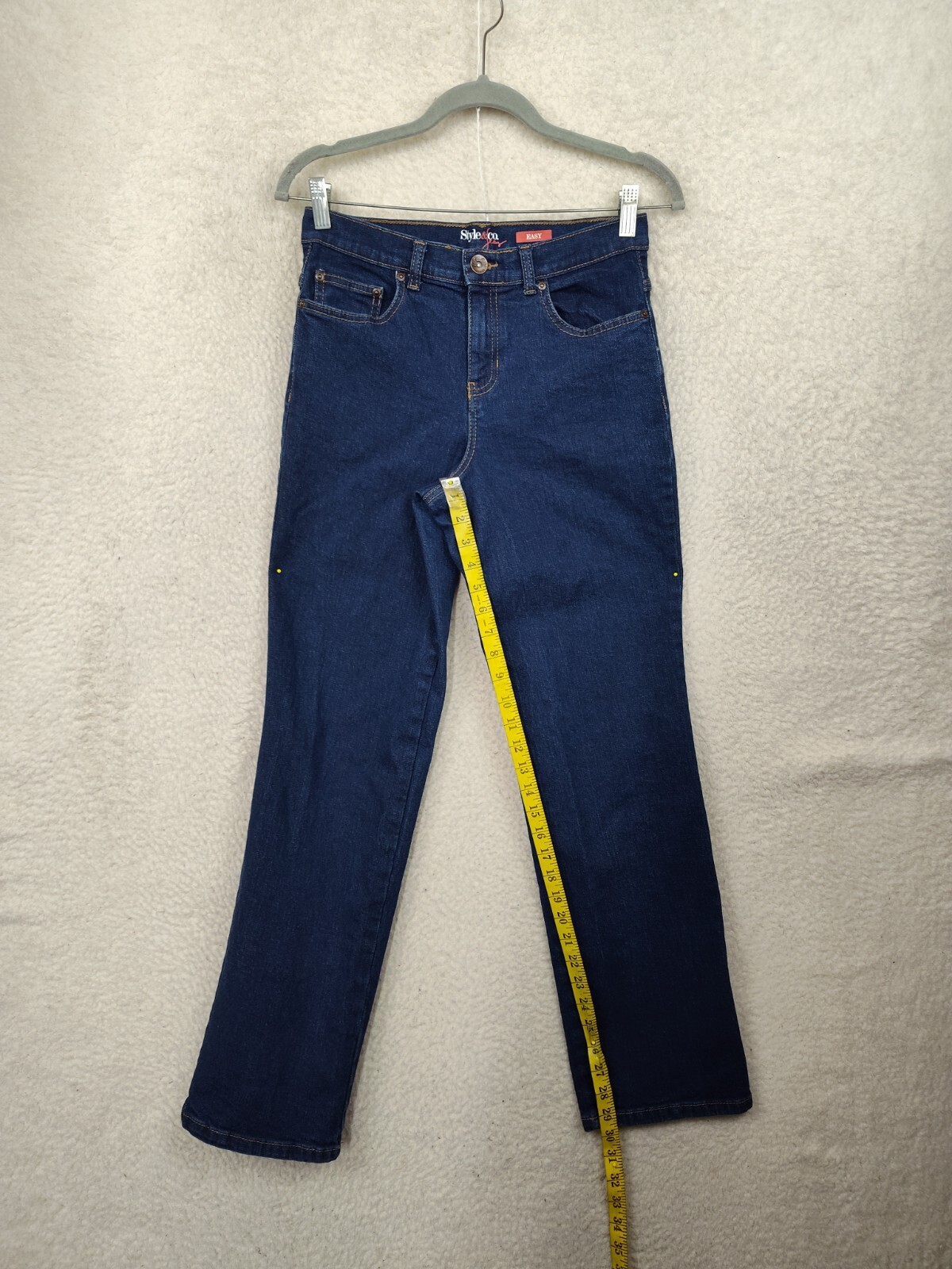 Style Co Women Jeans Blue Cotton Blend Mid Rise Straight Leg