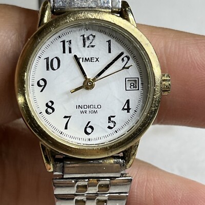 Timex Montre Easy Reader Indiglo (35 Mm) Cadran Blanc / Bracelet En