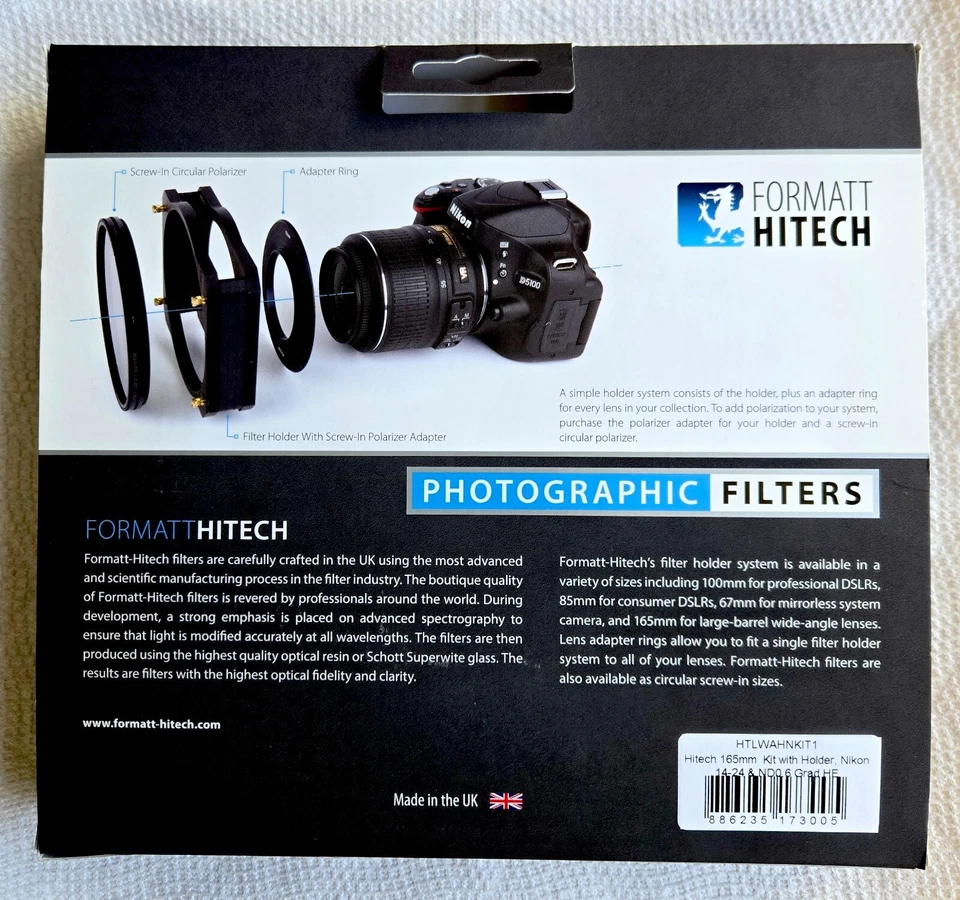 Formatt Hitech 165mm Grad ND 0.6 Filter + Holder + Nikon 14-24mm Lens Adapter - Image 2 of 4