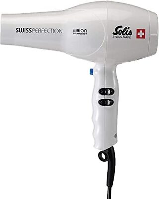 Solis professional Swiss Perfection Hair Dryer White SD440W ion technology 100V