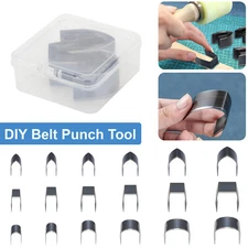 18x Leather Belt Strap End Punch Point Cutter Corner Cutting Tool DIY Craft Kit