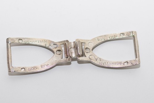 4x Zierteil Zierschnalle Metall Trachten Applikation 14 mm Breite, Silber - Picture 6 of 7