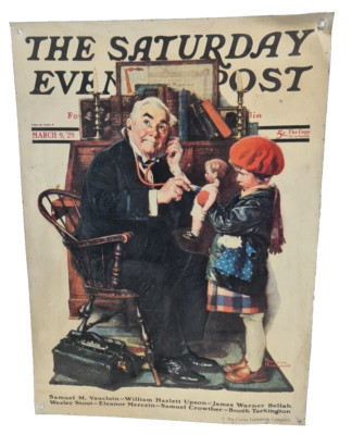 K/3 Blechschild Reklame & Werbeschild The Saturday Evening Post Vintage Design