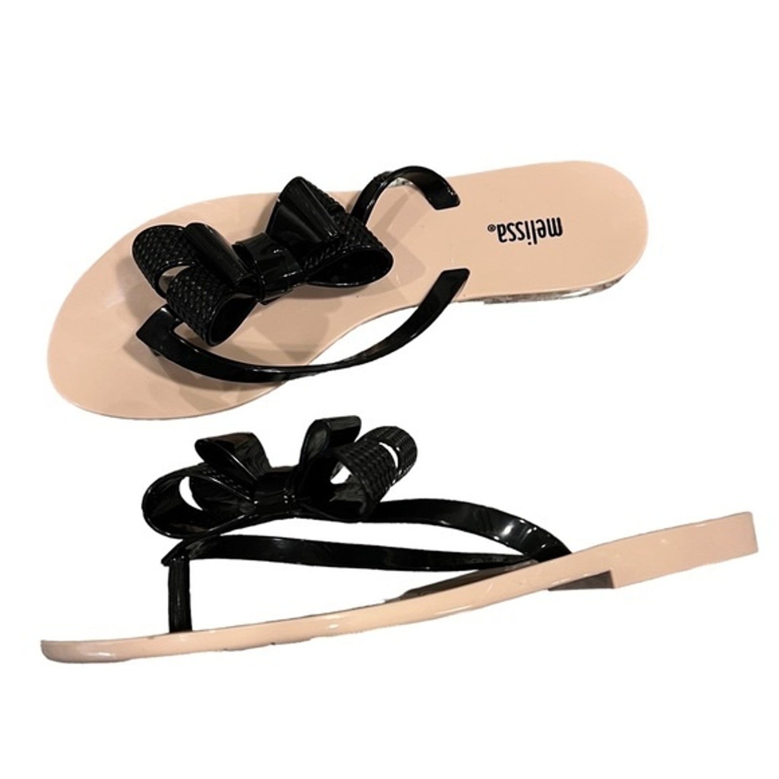 bow jelly thong sandals
