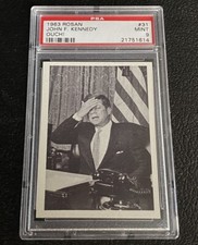 1963 Rosan PSA 9 John F Kennedy #31 Rookie Card Mint Ouch US President USA 60s