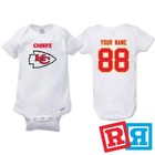 Personalized Kansas City Chiefs Gerber Baby Onesie® Cotton Custom Bodysuit