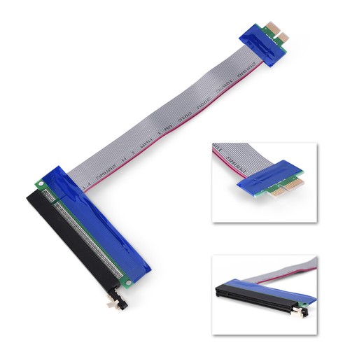 PCI-E Professional 4X To 4X Male To Female VGA Graphics Card Extended Ribbon NEW - Photo 4/8
