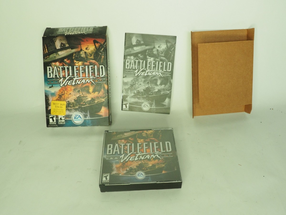 PC CD-ROM Battlefield Vietnam Game disc set with cd key