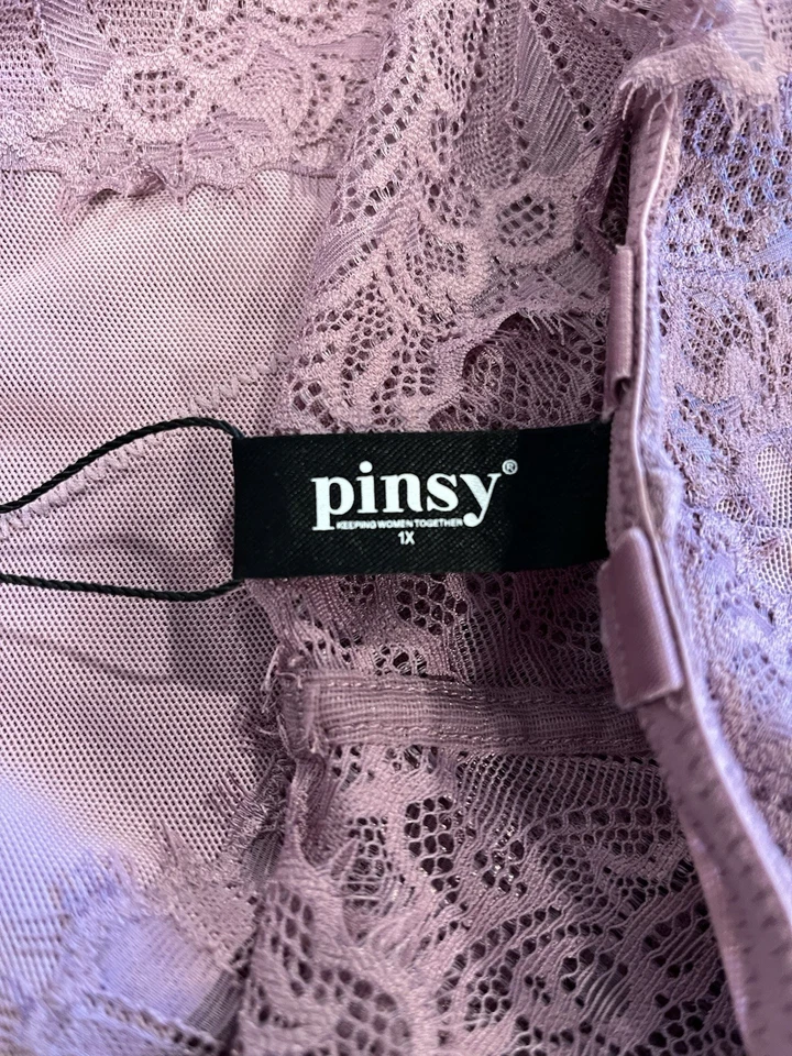 Body Prendas moldeadoras de encaje alisado Pinsy talla 1X nuevo con etiquetas lila diamante control abdominal Foto 3 de 3