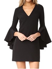 Milly - NWT Nicole Bell Sleeve Dress Black Sz 4 USA Little Black Dress Party