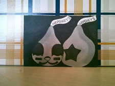 ACEO Original Mixed Media Painting Art Card ATC Portrait 80's Rock Band #51