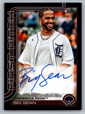 Big Sean AUTO /10 BLACK 2025 Topps Update First Pitch FPA-BIGS