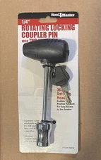 HAUL MASTER 1/4" ROTATING LOCKING COUPLER PIN WITH KEYS, NEVER USED.