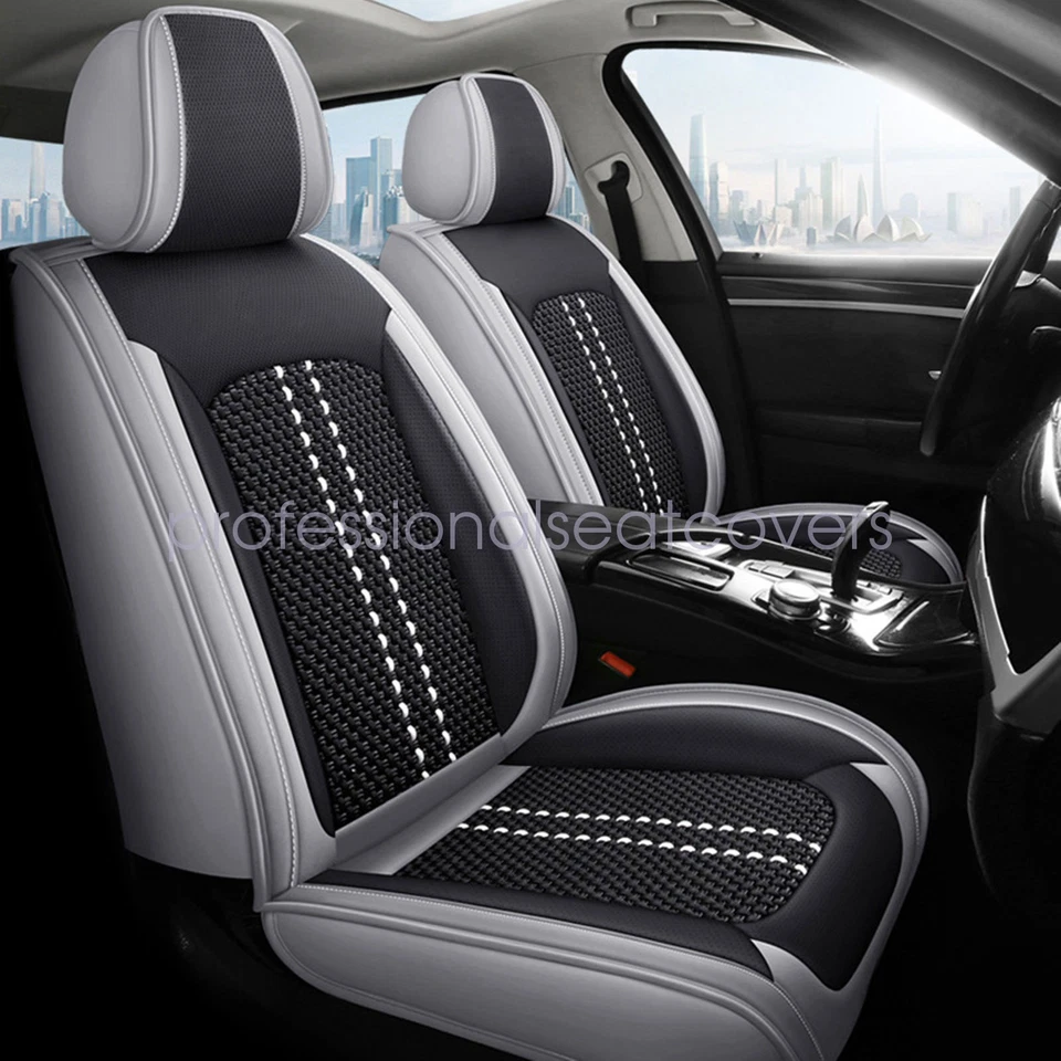 For Mercedes Benz Car Seat Covers Premium Leather Protector Full Set Cushion Pad - Image 2 of 4