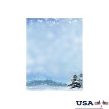 Winter Holiday Letterhead Stationery 8.5x11 80 Sheets Inkjet Laser Printable New