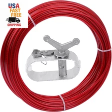 Pool Cover Winch and Cable Kit with 100Ft Wire Ratchets for Winter Cover