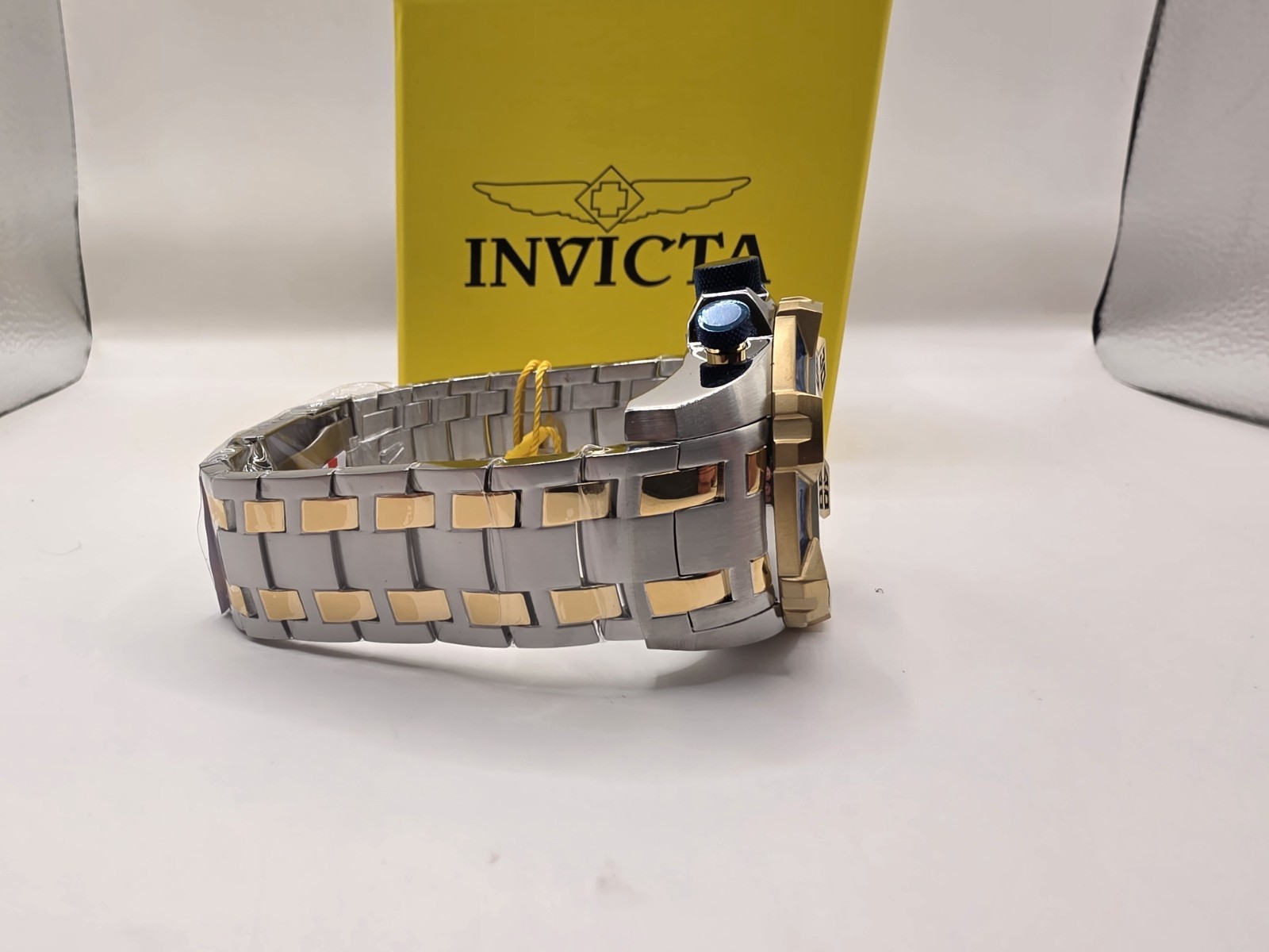 Invicta 25855 Pro Diver Men's 50mm Watch - Yellow Gold/Stainless Steel/Blue