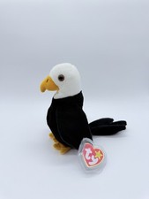 TY Beanie Babies BALDY the American Bald Eagle 1996 Small 6" Stuffed Bird Toy