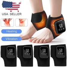 4pk Electric Foot Ankle Massager Heating Vibration Hot Compression Pain Relief