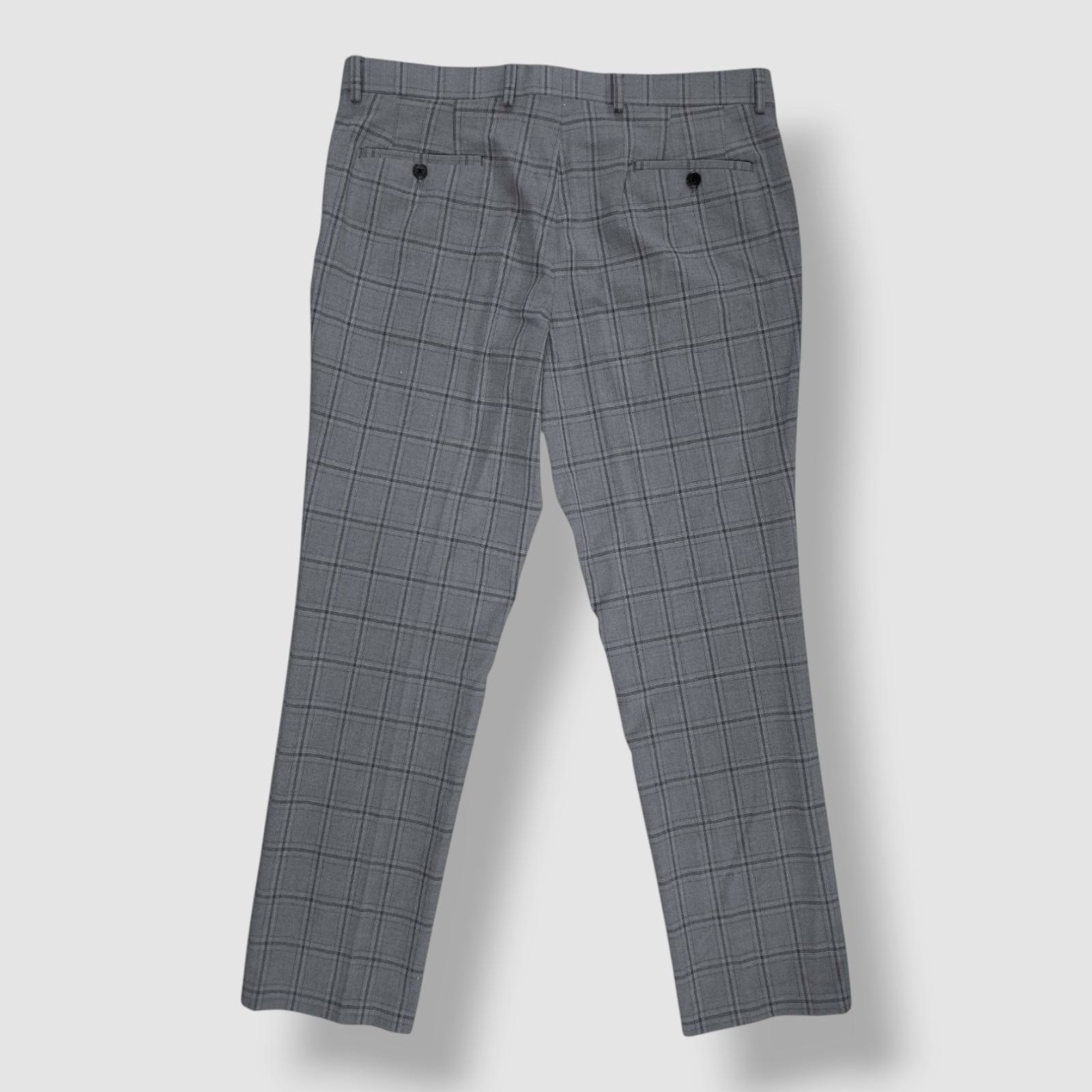 FILA The Savile Row Company Uomo Grigio Hoxton Check 2 Pezzi Tuta Giacca Pantaloni Taglia 40R