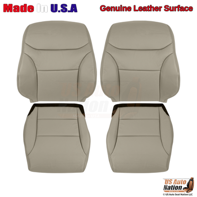 #ad 2012 2015 Fits Honda Civic EX L Genuine Leather Replacement Seat Covers Beige $1030.53