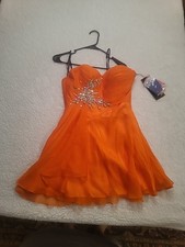 Alyce Designs Formal Dress Prom Dress Size 4 -Tangerine