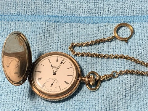 Vintage ELGIN pocket watch grade 175, mod. 2. 6s,7j 1898 cl. 56, Adj,Full Hunter