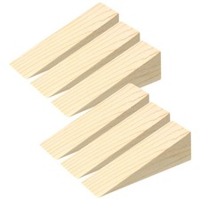 6 Pcs Wooden Door Stopper Shims - Non-Slip, Triangle, Fit for Bottom of wood