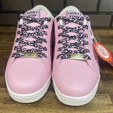 LUCKY STEP Women's Fashion Star Sneaker Pink Glitter US 8