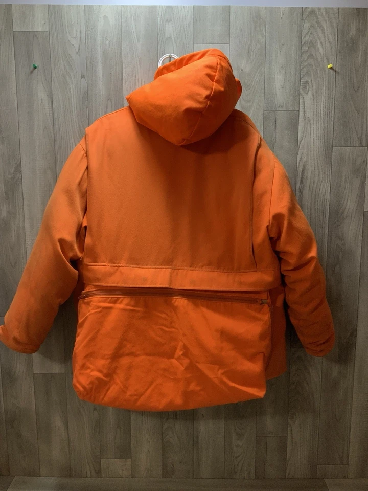 Vintage Woolrich Blaze Orange Hunting Goose Down Jacket Coat Patka Men’s Size L - Image 2 of 4