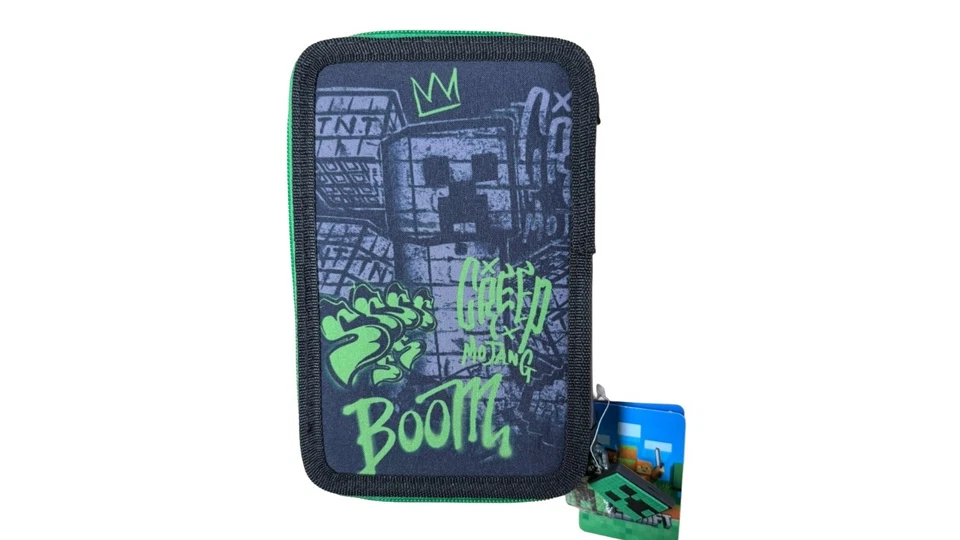 Minecraft Federmäppchen Stifte Mäppchen Creeper Maße: - Bild 3 von 4