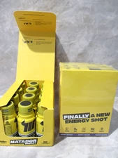 24 PACK Matador Energy Shots Liquid Berry Grape NO BOX No Sugar Energy Boost NEW