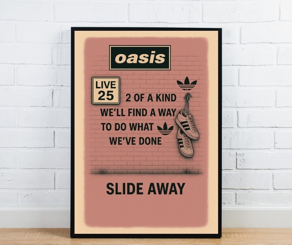 Oasis Graffiti Poster - Slide Away (2 of a kind)