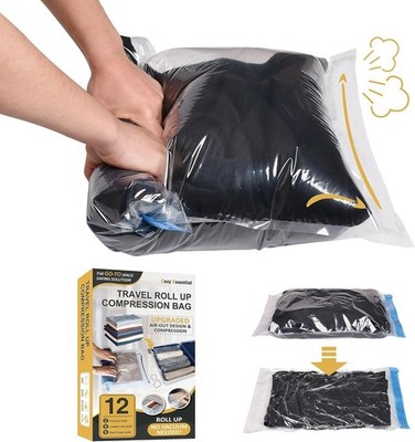 Bolsas de compresión para viajes - Imprescindibles de viaje - Paquete de 12/24 u