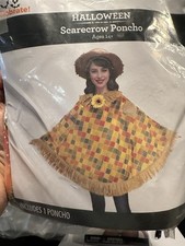 Halloween Costume Scarecrow Poncho Woman New Adult