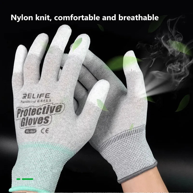 RL-063 Anti-Static Gloves for Phone Computer Repair Antiskid ESD Electronic Work
